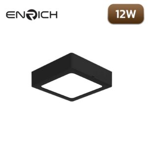 ดาวน์ไลท์-LED-หน้าเหลี่ยม-ENRICH-EASY-O-สีดำ-12W