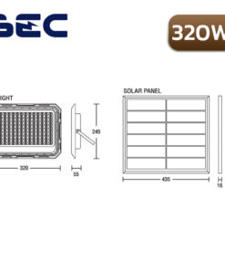 สปอร์ตไลท์โซล่าเซลล์ LED BEC SPIDER TRI COLOR 320W-1