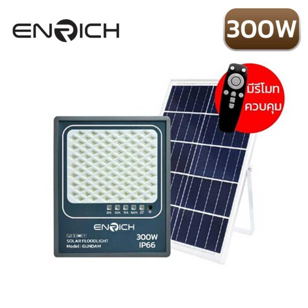 สปอร์ตไลท์โซล่าเซลล์-LED-ENRICH-GUNDAM-300W