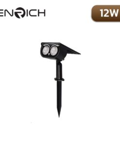 โคมไฟสนามโซล่าเซลล์ LED 12W ENRICH SPY