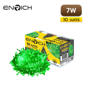 ไฟกระพริบ LED 10 เมตร ENRICH SANTA 7W สีเขียว