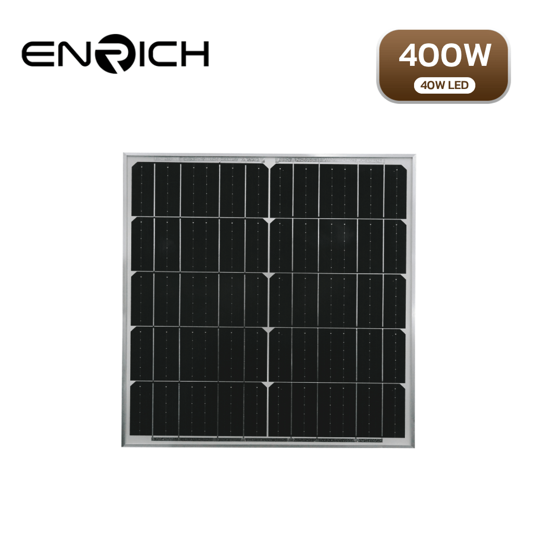 แผงโซล่าเซลล์ไฟถนนโซล่าเซลล์ LED ENRICH รุ่น MAXNUM+ 400W