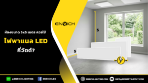 ห้องขนาด25 ตรม.ใช้ไฟพาแนลLED กี่วัตต์?